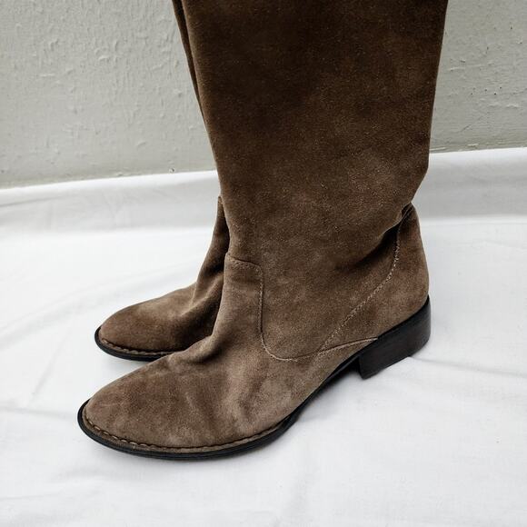 Born Crown Cady Suede Leather Over The Knee Riding Boots Women's 7.5 - Picture 5 of 12